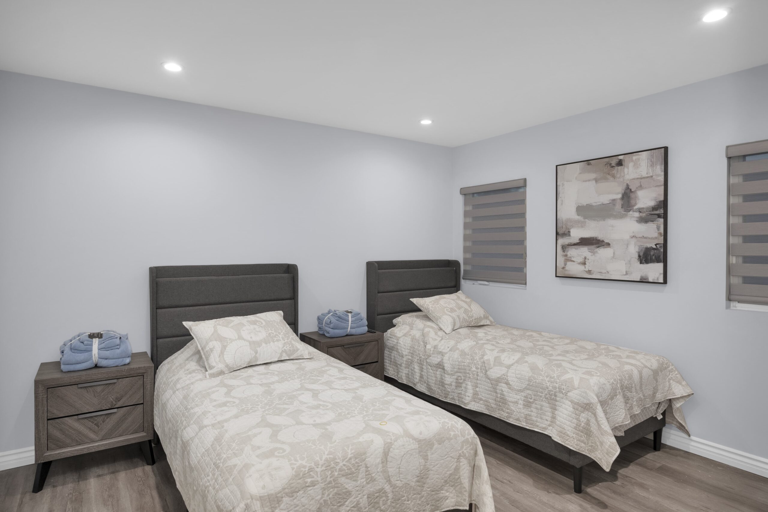 Private patient room with clean linens and soft light