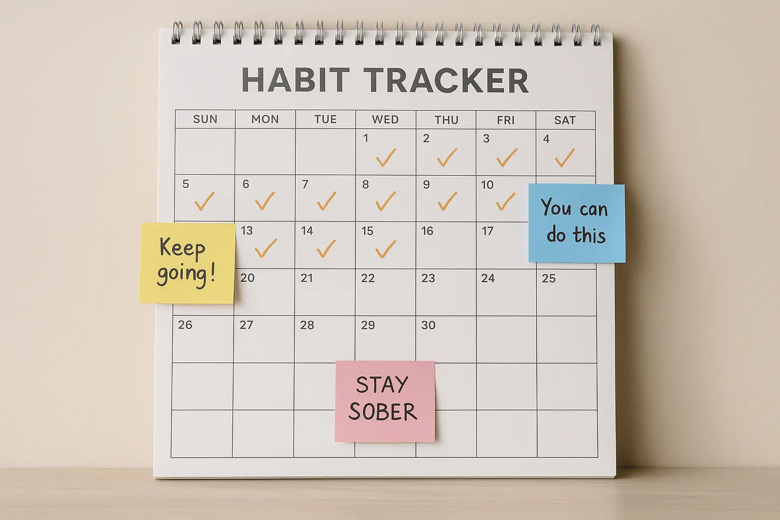 visual habit tracker supporting long term recovery goals