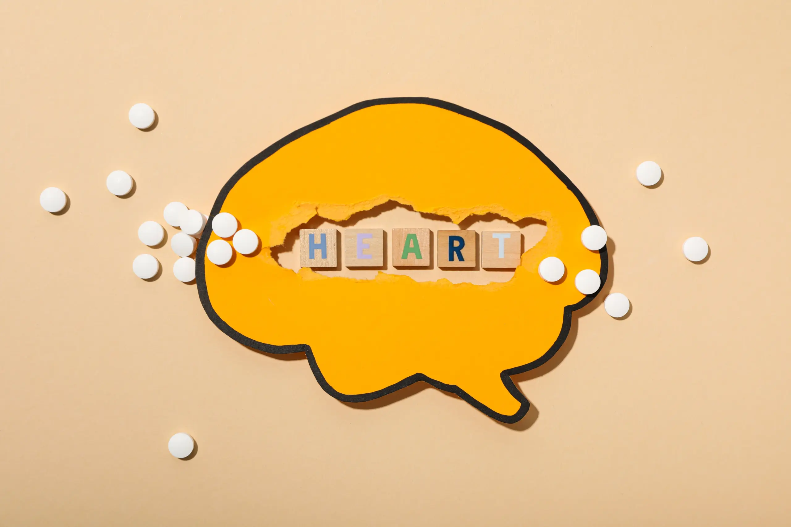 Brain and heart graphic representing science and emotion in understanding addiction