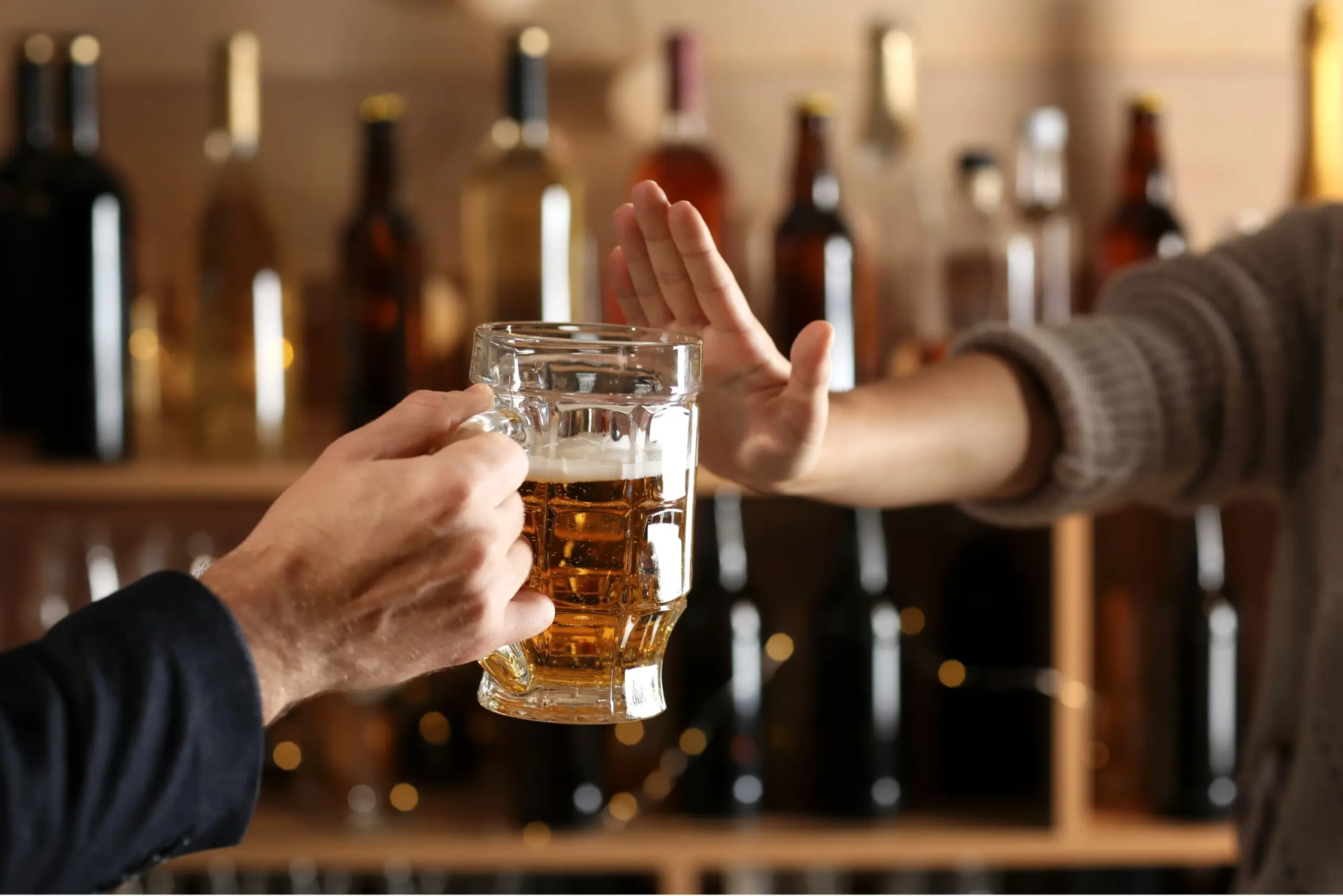 Social pressure as a trigger for relapse shown with healthy refusal at a celebration