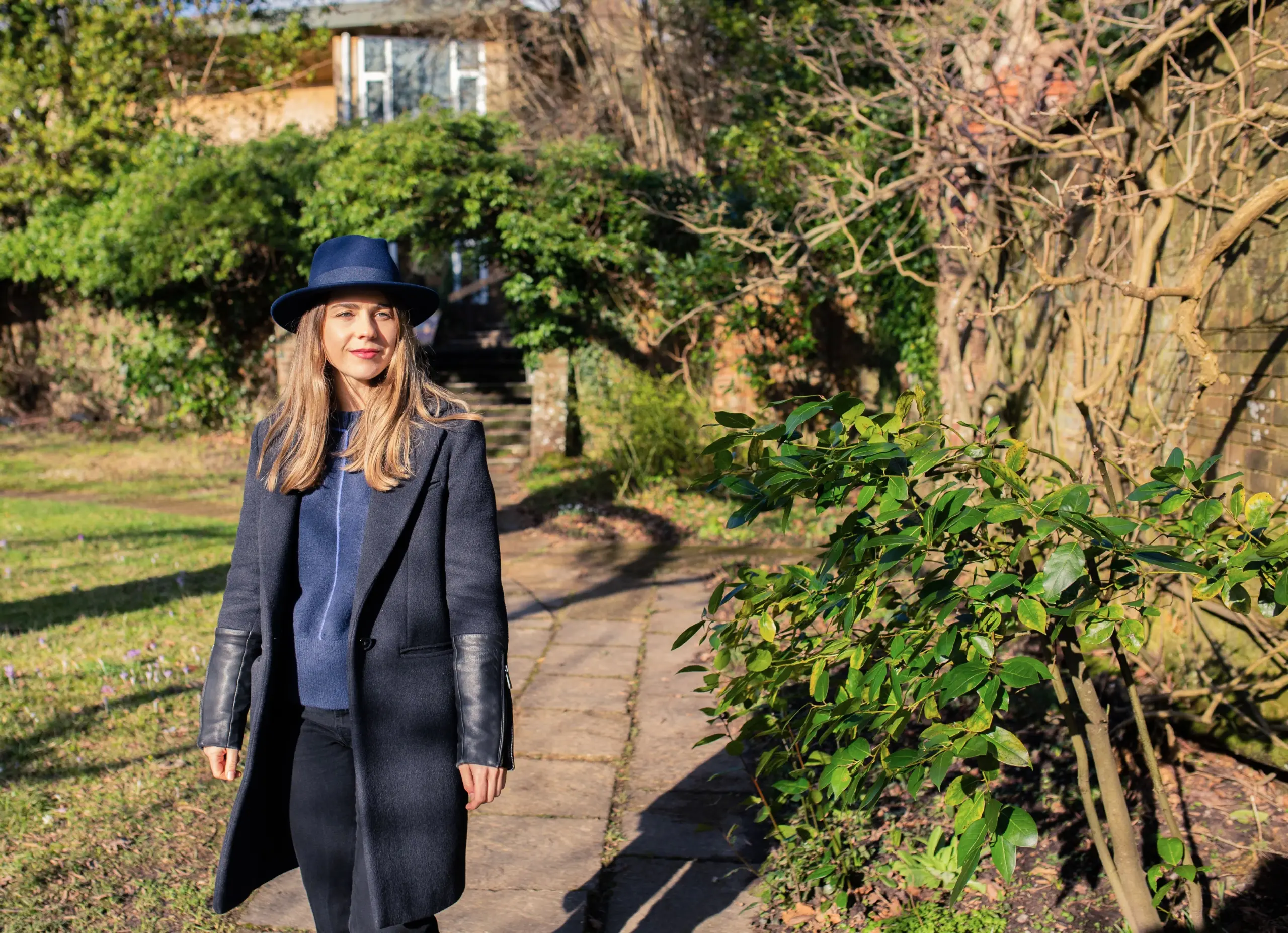 Life after recovery shown by a confident walk toward a brighter future